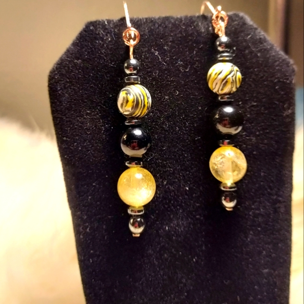 Handmade crystal earrings